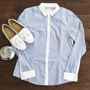 NWOT Nautical Blue & White Stripe Shirt